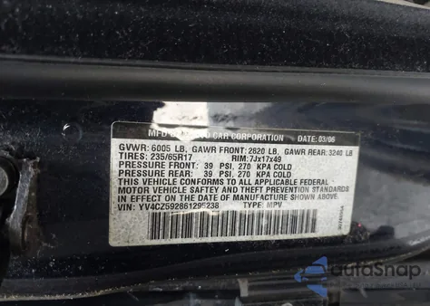 2006 Volvo Xc90 2.5T из США, поврежденный, VIN YV4CZ592861295238